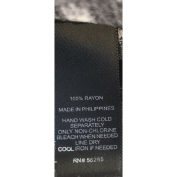 Express Milkmaid Crop Top Medium Black White Ikat print Off The Shoulder Bardot - Picture 5 of 6